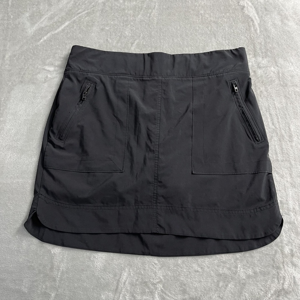 Athleta Skort Size 10 Black Pull On Elastic Waist Shorts Pockets Tennis‎ Pickle